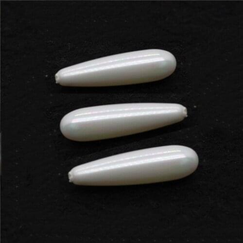 10 Pcs/Lot) 8x30mm Imitation Pearl Water Drop Beads DIY Hand Made Resin Beads Accessories For Jewelry Making