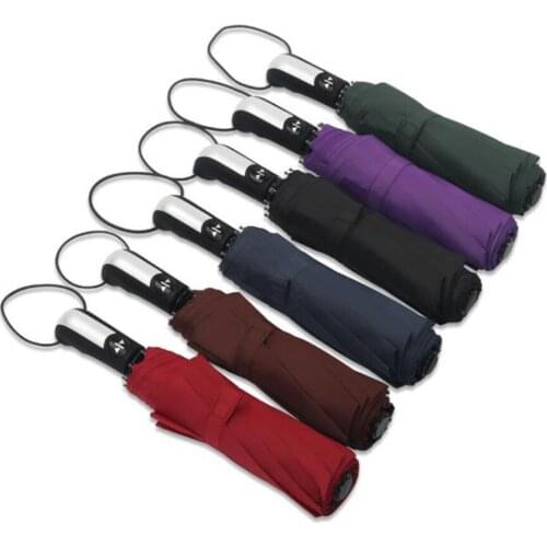 Wind Resistant Three Folding Automatic Umbrella Rain Women Auto Luxury Big Windproof Umbrellas Men Frame 10K Windproof Parasol