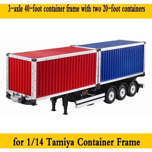 3 Axle Container Frame 40 Feet for 1/14 Tamiya RC Truck Car SCANIA VOLVO MAN TGX Benz Diy