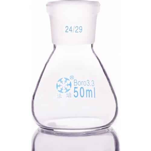 3pcs Conical flask with standard ground-in mouth,Capacity 50ml,joint 24/29,Erlenmeyer flask with standard ground mouth