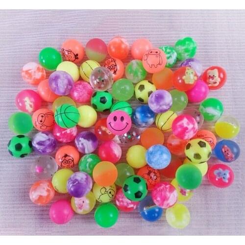 4Pcs 25mm Assorted High Bounce Rubber Ball Small Bouncy Ball Pinata Fillers Kids Toy