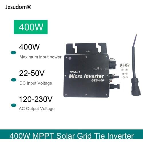 400W Solar Grid Tie Inverter GTB-400 Wifi MPPT Pure Sine Wave Output Micro DC to AC Converter