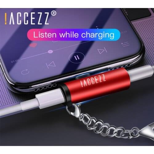 !ACCEZZ For Apple iphone 2 in 1 Audio Adapter For iPhone 7 8 Plus XS Max XR Splitter To 3.5mm Jack Earphone Headphone Connector
