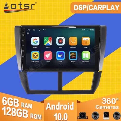 For Subaru Forester 2008-2013 Android 10 Car Tape Radio Recorder Multimedia Player Stereo GPS Navi Video PX6 Head Unit No 2 din
