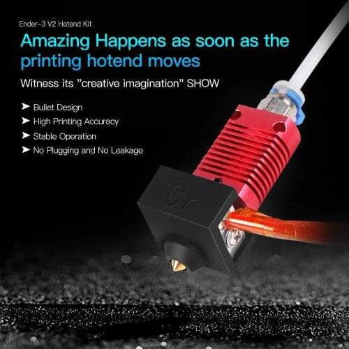CREALITY 3D Ender-3 V2 Hotend Kit Heater Block Silicone Cover Gift Original Brand New