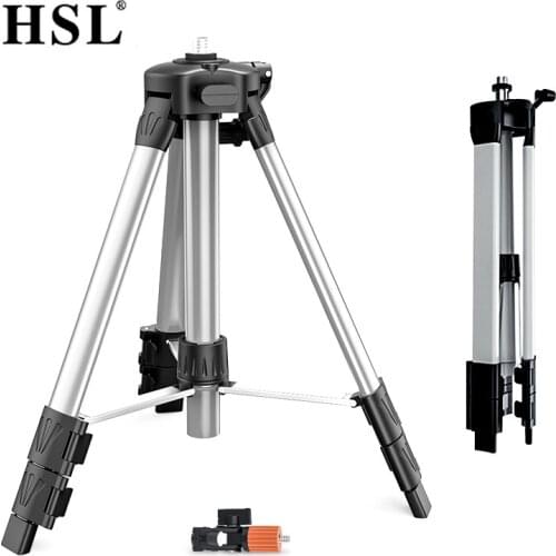 HSL 1.2 m 1.5m Tripod Laser level Adjustable Height Thicken Aluminum Accessories for 12 16 Lines 3D 4D Laser level 360 leveler