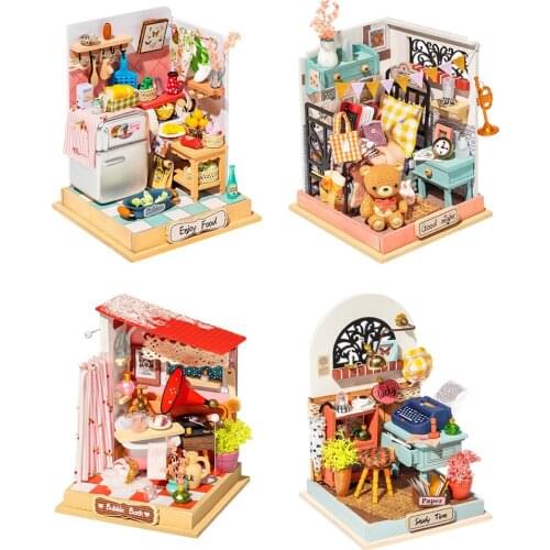 Creative Doll House with Furniture Kits Cottage Building Kit for Girls Gift