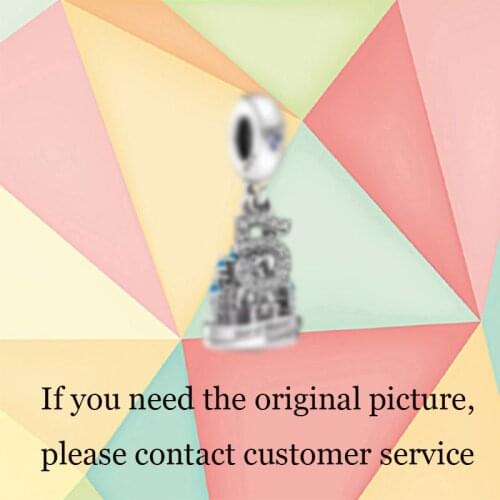 2021 Brand New Original 1:1s925 Silver 5th Anniversary Castle Pendant, Suitable For Diy Bracelet And Necklace Making Jewelry