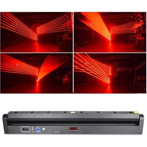 Bar eight eyes laser light slow moving head 8 eye laser lights full color light show Red Green RGB color beam laser Projector