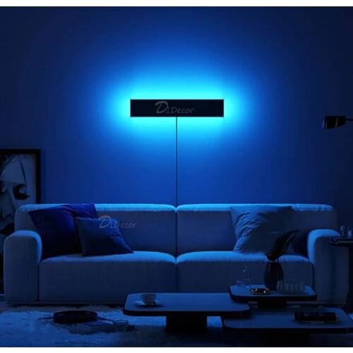 Nordic Art Led Wall Lamp Living Dining Room Decoration Rgb Color Wall Sconces Bedroom Bedside Indoor Decor Lighting Fixture