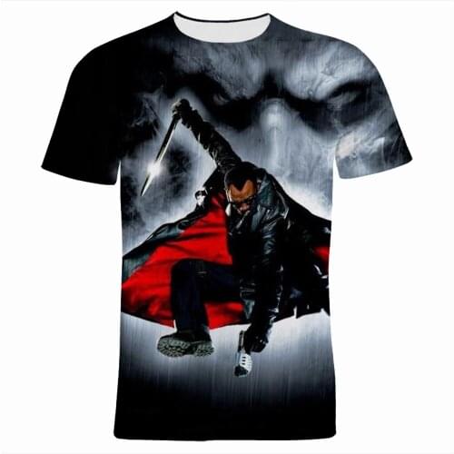 2021 New Fashion Mens T-shirts Marvel Super Hero Blade 3D Printed Cool Boy Girl Kids T Shirt Streetwear Summer Women Clothes
