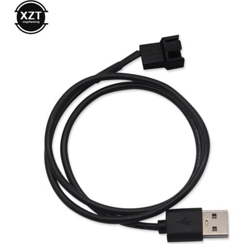 New 3/4 Pin Computer PC Fan Power Cable Connector Adapter 5V 30cm 50cm Connect 3pin or 4pin Fan to USB Adapter Cables