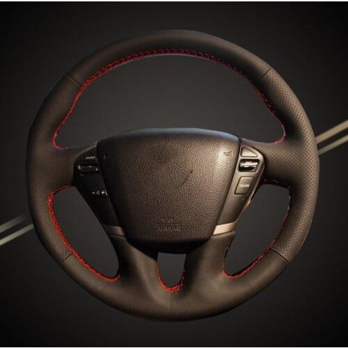 Car Braid On The Steering Wheel Cover for Nissan Teana 2008-2012 Murano 2009-2014 Quest 2011-2017 Auto Braiding Covers Styling