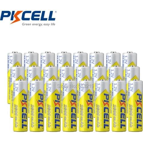 24PCS PKCELL AA 2300-2600MAH 1.2V Rechargeable NIMH Battery aa Batteries and 6Pcs Battery Case For Camera Toy
