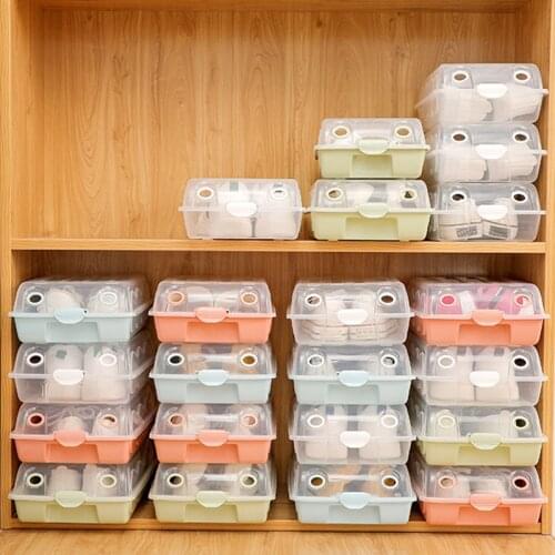 Plastic Simple Thick Transparent Shoe Storage Box Drawer Sorting Shoe Box CLH@8