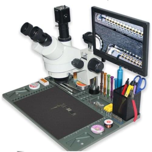 7-45X Electron Microscope Maintenance Console 10.1 Inch HD Electron Microscope Camera Optical Mainboard Maintenance Magnifier