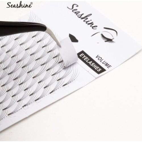 Seashine 4D Short Stem Russian Volume Lashes Premade Fans Mink Short Rootd South Korean Silk Lashes Extensions Free Shipping