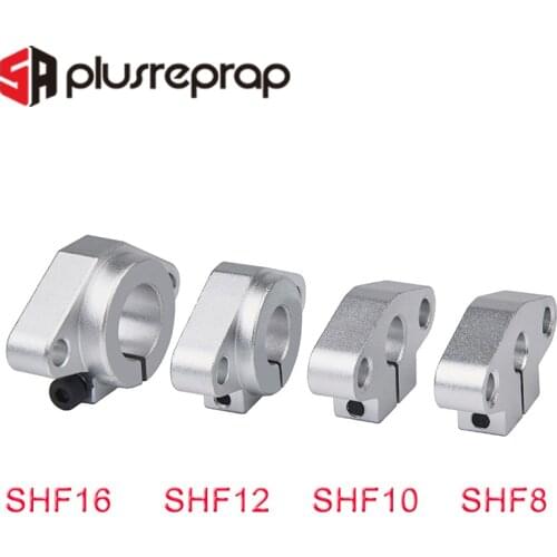 SHF8 SHF10 SHF12 SHF16 Aluminum Rod Rail Shaft Support Linear Rail Support CNC Router XYZ Axiz for Reprap 3D Printer