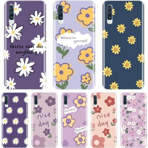Daisy Flower Yellow Phone Case Silicone For Samsung Galaxy A10 A20 A30 A40 Soft Back Cover For Samsung Galaxy A80 A70 A60 A50