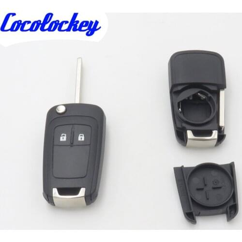 Cocolockey for Opel Insignia Astra J 2 Button Keyless Flip Fob Key Shell Case Remote New Blade Auto Replacement Part NO LOGO
