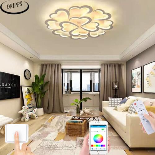 Modern minimalist living room LED ceiling lamp luxury personalized bedroom lamp APP dimming remote control hotel corridor light
