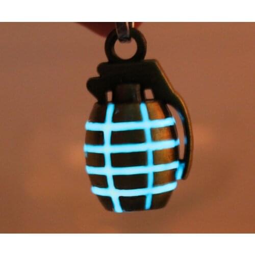 Glowing PUBG CS bomb keychain Throwing object key chain key ring GLOW in the DARK CF keychain women men Car bag key Pendant