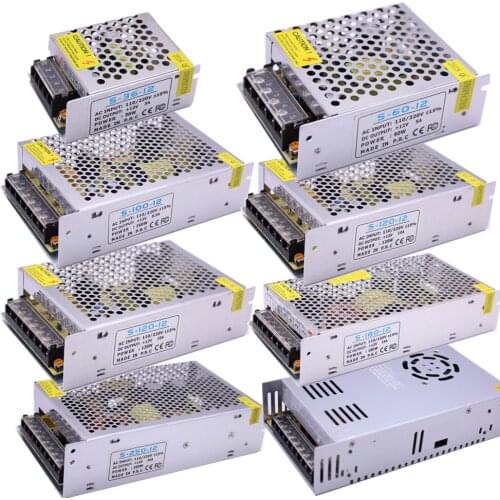 Lighting Transformers DC5V 12V 24V 1A 2A 3A 5A 8.5A 10A 15A 20A LED Driver Adapter 120W 150W 200W 360W Switching Power Supply