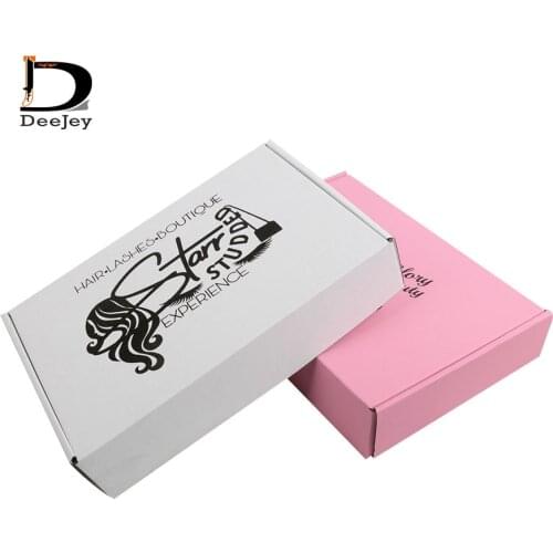 Custom logo Virgin hair wig extensions packaging paper box with cover gift packing shipping boxes with customized logo printing
