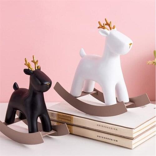 [VIP] Cartoon Fawn Desktop Small Ornaments Nordic Childrens Bedroom Bookshelf Deer Home Decoration Childrens Birthday Gifts