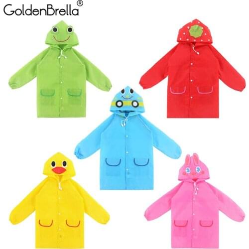 2018 Cartoon Animal Style Waterproof Kids Raincoat For Children Rain Coat Rainwear/Rainsuit Student Poncho Drop Shipping