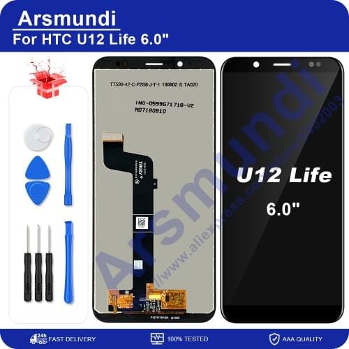 6.0" For HTC U12 Life LCD Display Touch Screen Digitizer Assembly For HTC U 12 Life Replacement Parts + Tools