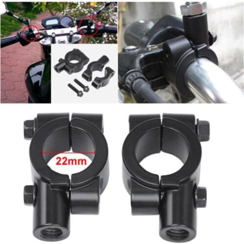 1pcs 10mm 7/8" Motorcycle Rearview Handlebar Mirror Mount Holder Adapter Clamp