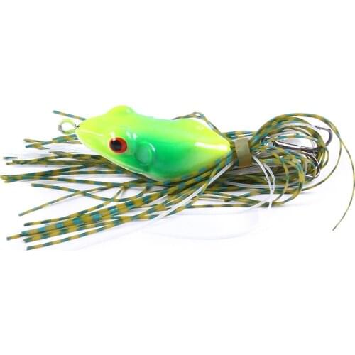 1pcs 9.8g 11cm Top water Plastic Frog Fishing Bait with beard Simulation Soft Lures Snakehead Lure