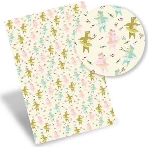 Faux Leather Sheets Printed Vinyl Fabric Synthetic Leather Basketball Bows Making Material DIY Handbags 22*30cm/A4 0.8mm 1pc