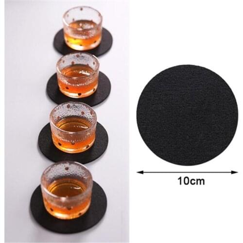10pcs/set Kitchen Round Felt Cup Mat MatHeat Resistant Cup Mug Mat Coffee Tea Hot Drink Posavasos Placemat Cushion