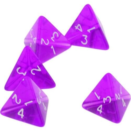 10x Dice Role Playing Polyhedral D4 For Board Game Table Games 2cm - Red + Purple