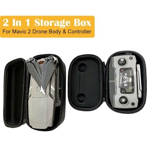 2 in 1 Durable Portable Hardshell Transmitter Controller Storage Box & Drone Body Bag Carring Case For DJI Mavic 2 Pro/Zoom Part