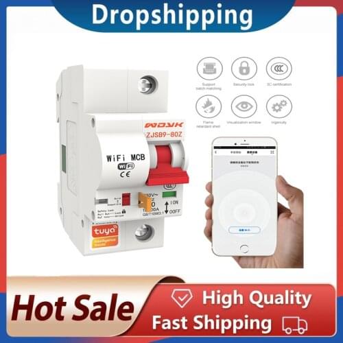2021 ZJSB9 Intelligent Mini WIFI Circuit Breaker 1Pole Air Switch Smart Life Tuya APP Wireless Remote Control Smart Home