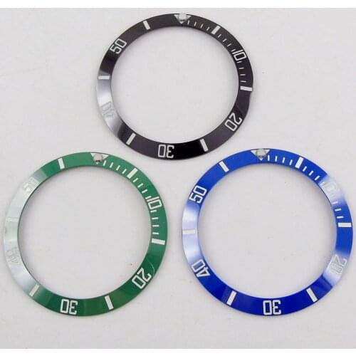 38mm Black Blue Green Super Luminous Ceramic Bezel Hot Insert for Mens Watch insert for 40mm GMT watch