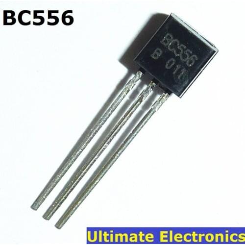 50pcs BC556 PNP General Purpose Transistor TO-92 Switching and Amplifier