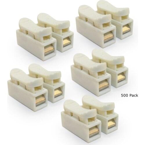 BSOD 500 Pack Spring Connector for Wire,Cable, LED Strip Conneting Catcher