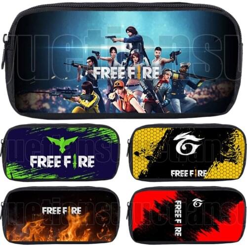 3D Print Hot Game Free Fire Garena Roupa Angelical Pencil Case Children War Games School Pen bag Women Cosmetic Bag kids Pen Box