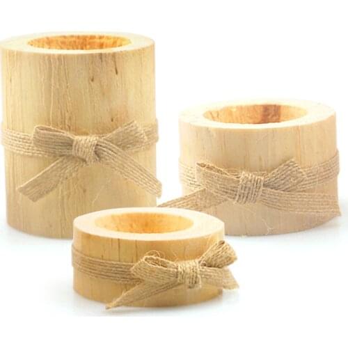 Wooden Potted Ornament Flower Pots Planter Multifunction Desktop Flowers Pine Candle Holder Bonsai Container Flowerpot Plant Pot