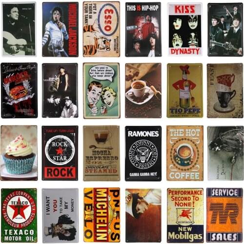 DL- Vintage home decor The coffee break time for you Tin Plaque poster decorative wall picture gift
