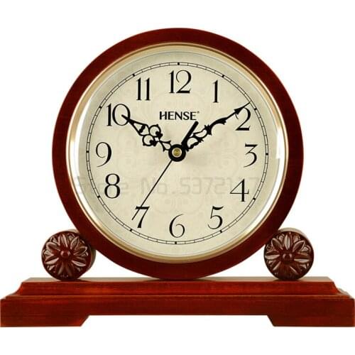 European living room seat clock solid wood desk clock Hotel creative decoration Bogu frame decorative quartz clock