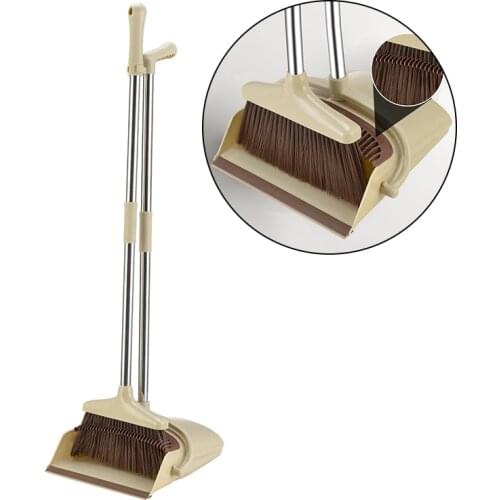 Quality Broom Dustpan Suit Foldable Household Cleaning Tools Plastic PP Broom Combination Soft Hair Clean Dustless Helper Sets