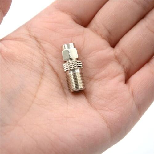 F Type Female To SMA Male Plug Coaxial Adapter Connector Silver Tone SMA RF Coax Connector Plug High Quality NEW