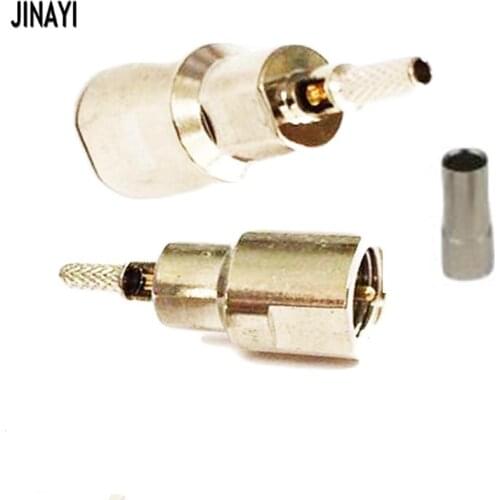 10pcs RF Coaxial connector FME Male Connector Crimp Adapter for LMR100 RG316 RG174 Coax Cable