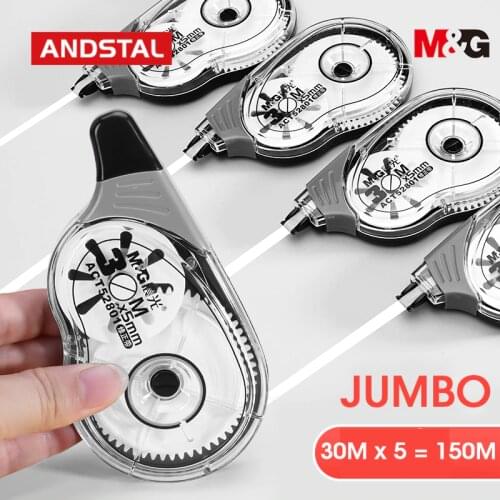 M&G 5pcs/lot 30M Jumbo Correction Tape School Corrector Student Error tape pen Office white out Real Fita Corretiva Stationery