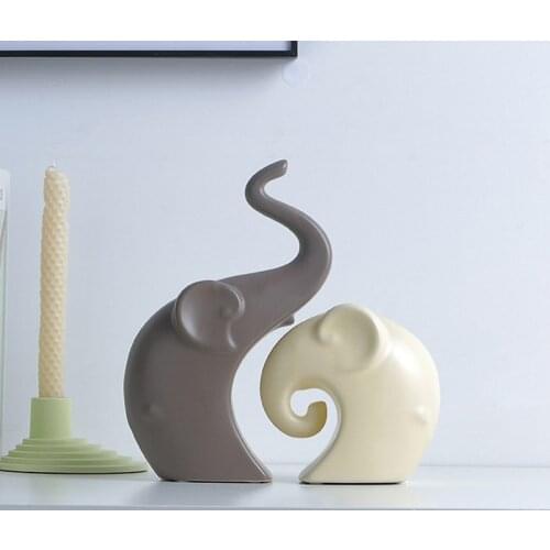 Nordic Elephant Design Home Decorative Ceramic with Optimal Size for Table Living Room or Bedroom Decoration